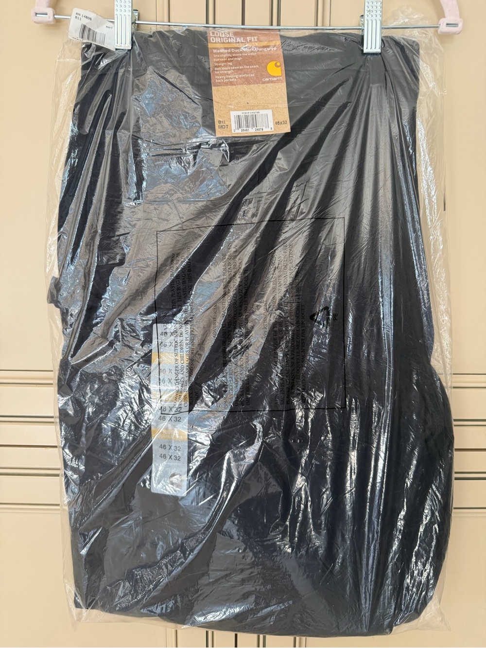 NEW CARHARTT LOOSE FIT ORIGINAL WASHED DUCK WORK DUNGAREE UTILITY CARGO PANTS 46